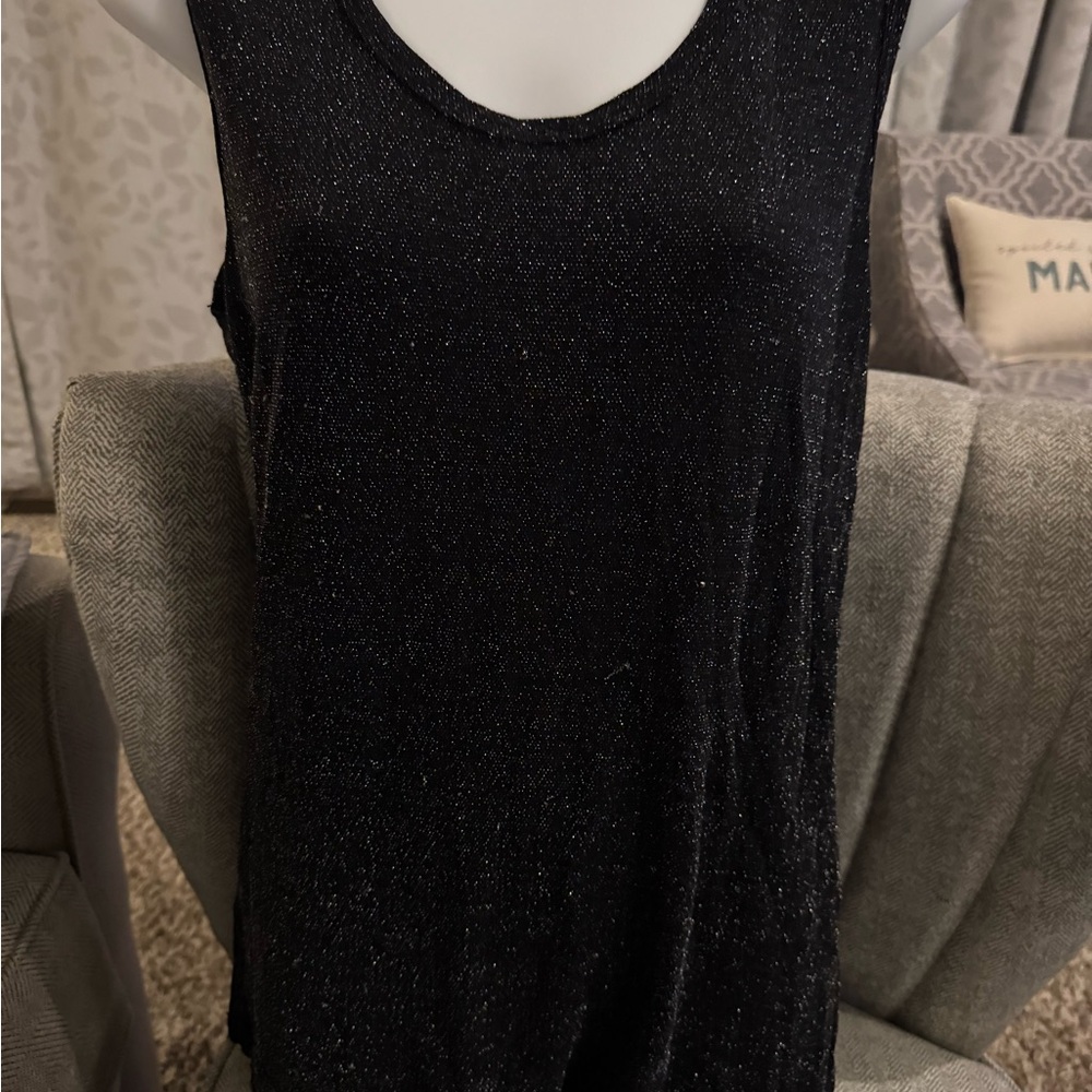 Black sparkle Sleeveless Top